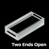 QC1901, Both Ends Open Quartz Cuvette, 2 Clear Windows, Glued