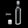QF12, cuvette de spectrophotomètre 2 mm avec bouchon à vis, cuvette d'absorption de 0,7 ml, quartz