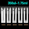 QM20, Semi Micro Cuvettes, 2 Clear Windows, Lightpath 10mm, Volume: 0.35/0.7/1.05/1.4/1.75mL, PTFE Lids, Quartz