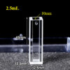 OP22, 2.5mL Semi-micro Optical Glass Cuvette, 2 Clear Wall, Glued