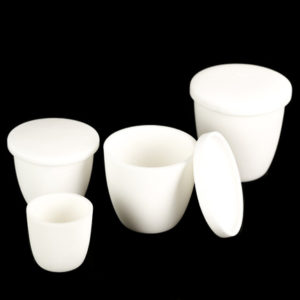 AC23 99% High Purity Alumina Conical Crucible with Lid02