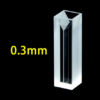 QC4001, 10mm Pathlength, 0.3mm Narrow Width, 105ul Micro Volume Quartz Cuvette, 4 Windows, Request Quote Before Ordering