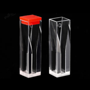 QM98 10mm 680ul Micro Fluorometers Cuvette with Silicone Lid01