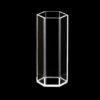 QF34, 10 ml, cuvette hexagonale, quartz non fluorescent, 7 fenêtres transparentes, transmittance élevée, collé