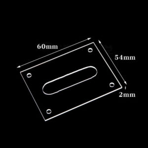 QPL52 UV-Quarzplatte mit speziell geformter Lochlinse 60 × 54 × 2 mm02
