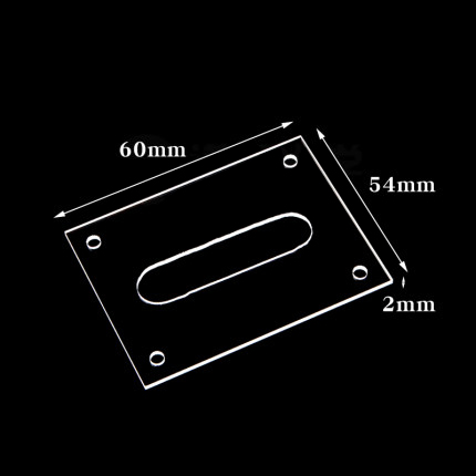 QPL52 UV Quartz Plate with Hole Special Shaped Lens 60×54×2mm02