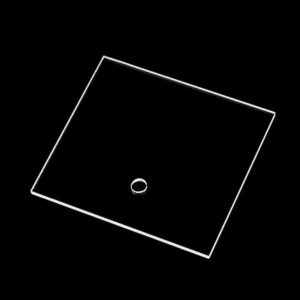 QPL58 UV-Quarzplatte mit Loch 60×54×2mm01