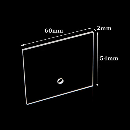 QPL58 UV-Quarzplatte mit Loch 60×54×2mm03